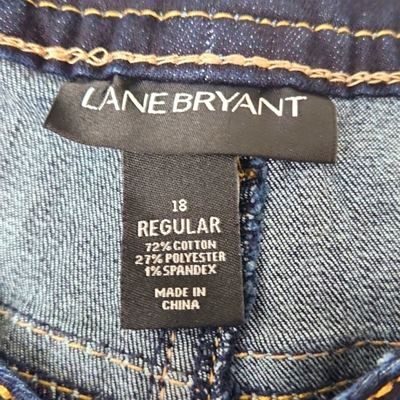 Lane Bryant Dark Wash Blue Jeans Straight Leg - Picture 6 of 11
